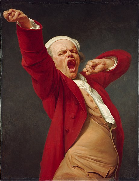 Pandiculacin: Autorretrato, bostezando de Joseph Ducreux