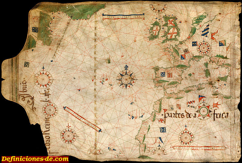 Carta de marear del portugus Pedro Reinel, c. 1504