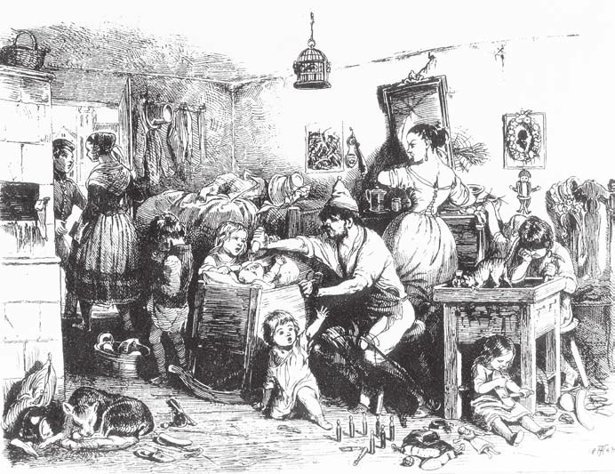 La pobreza en Vormrz de Theodor Hosemann (1840)