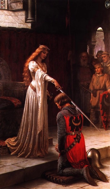 La ordenacin de un caballero dignificaba enormemente a un hombre. Cuadro: Queen Guinevere and sir Lancelot. Autor: Vladimir Abat-Cherkasov.