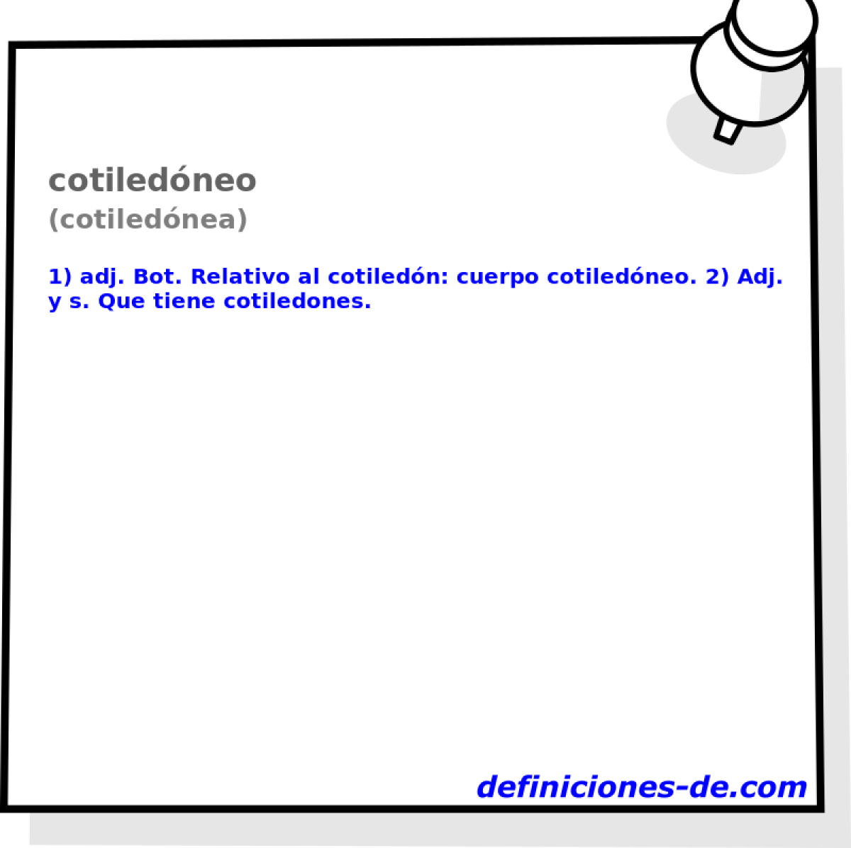 cotiledneo (cotilednea)