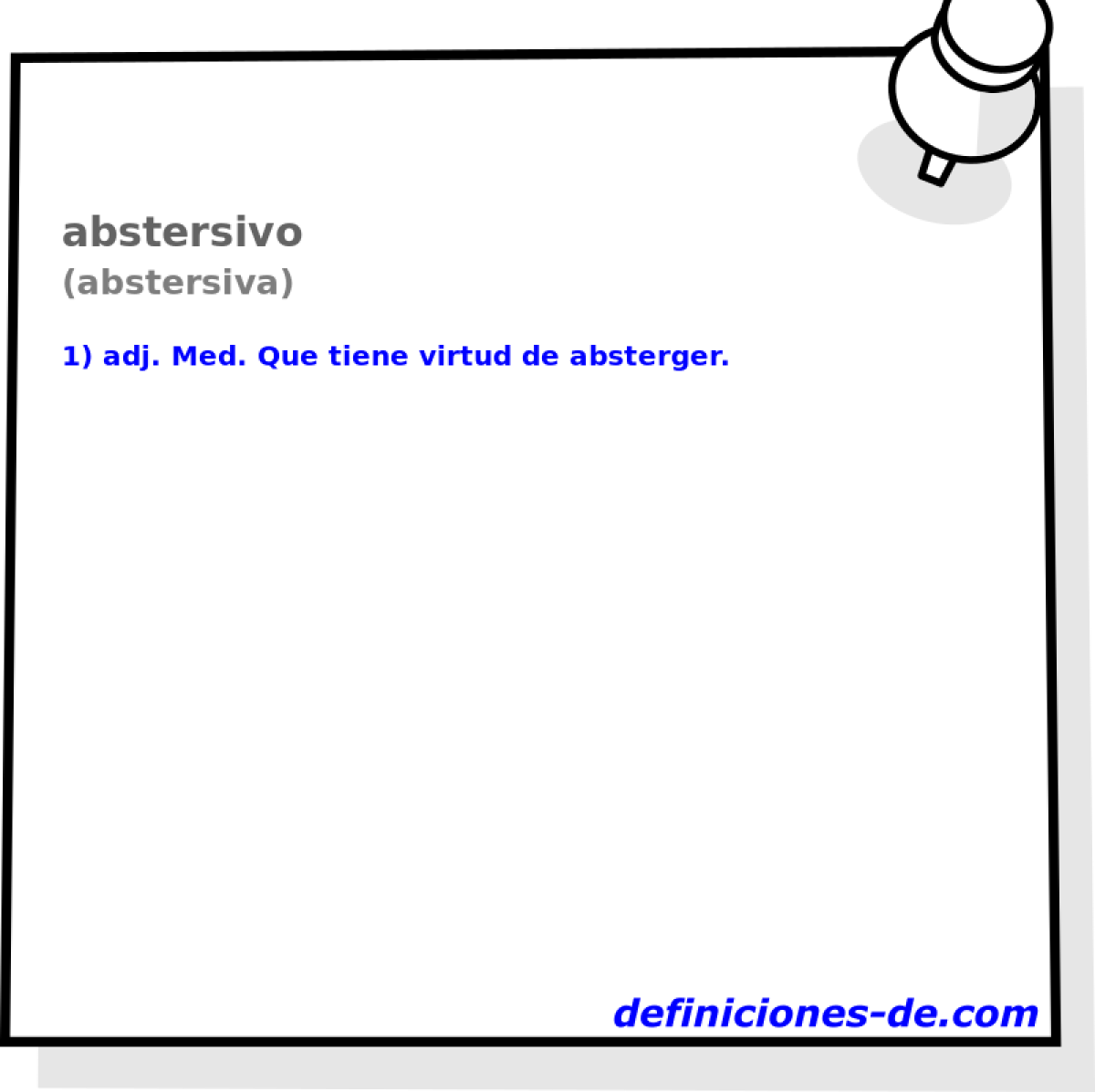 abstersivo (abstersiva)