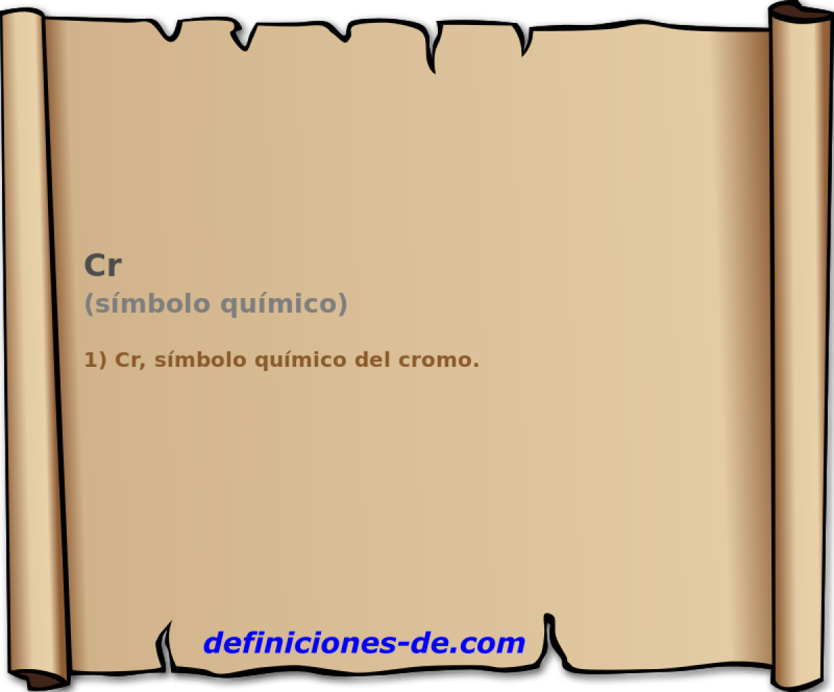 Cr (smbolo qumico)