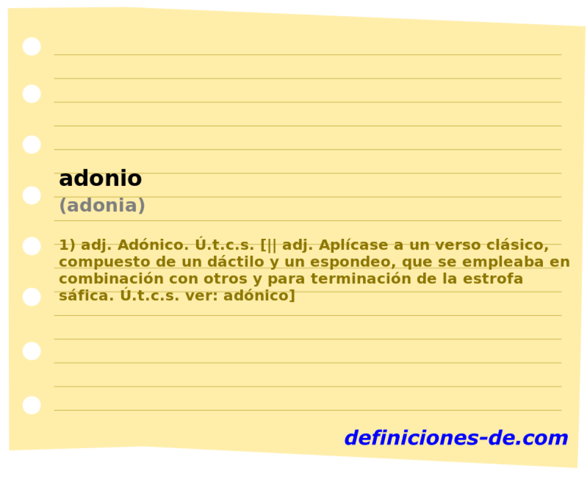 adonio (adonia)
