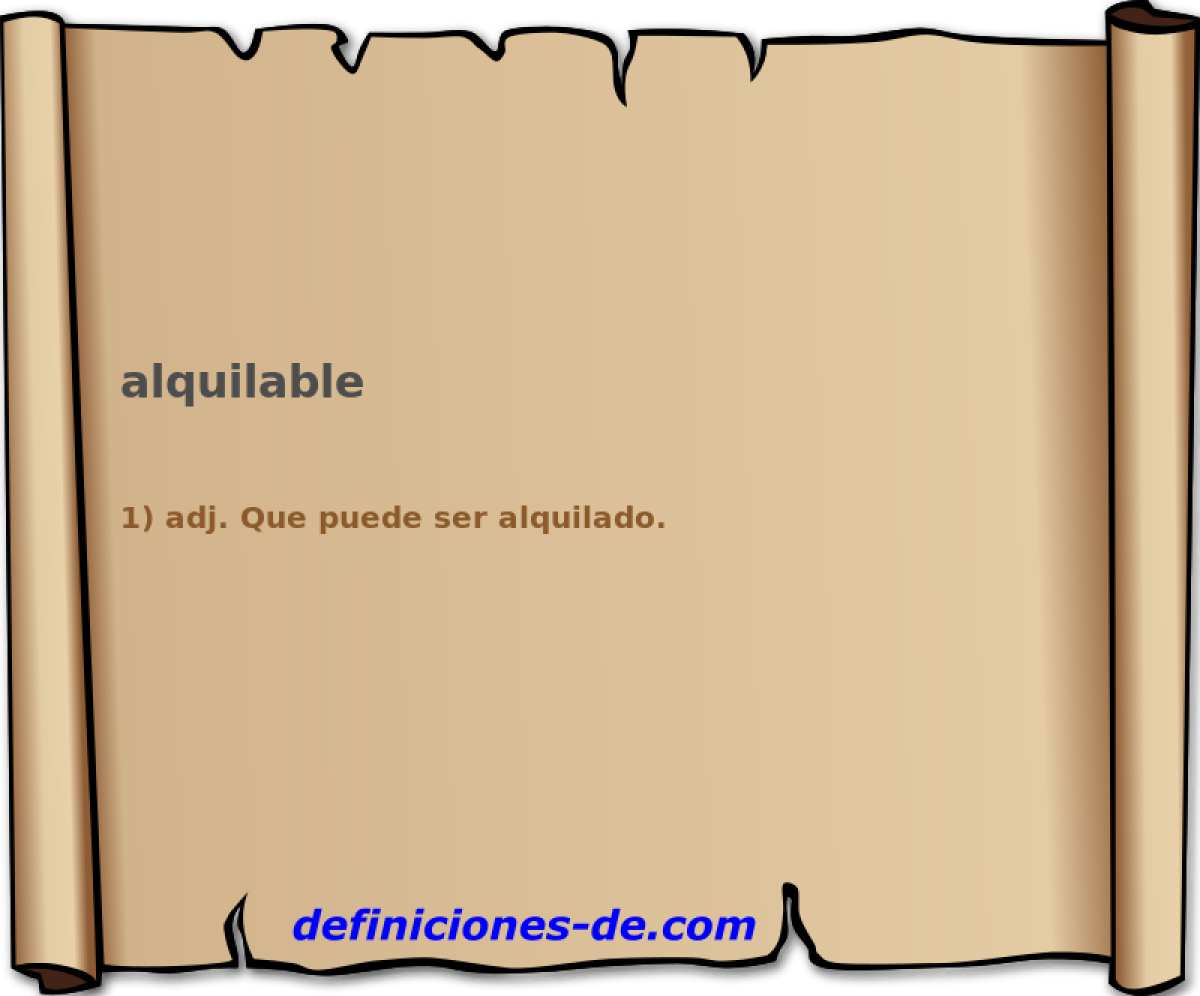 alquilable 
