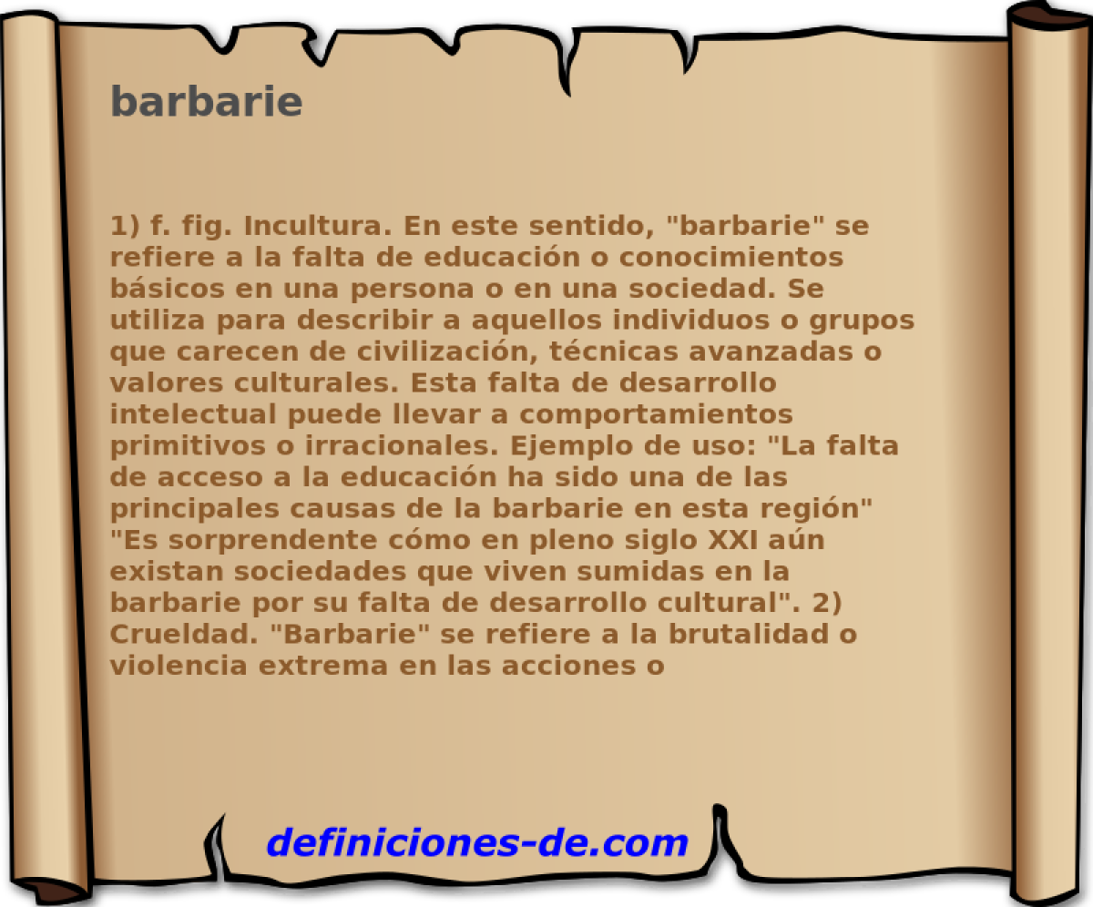 barbarie 