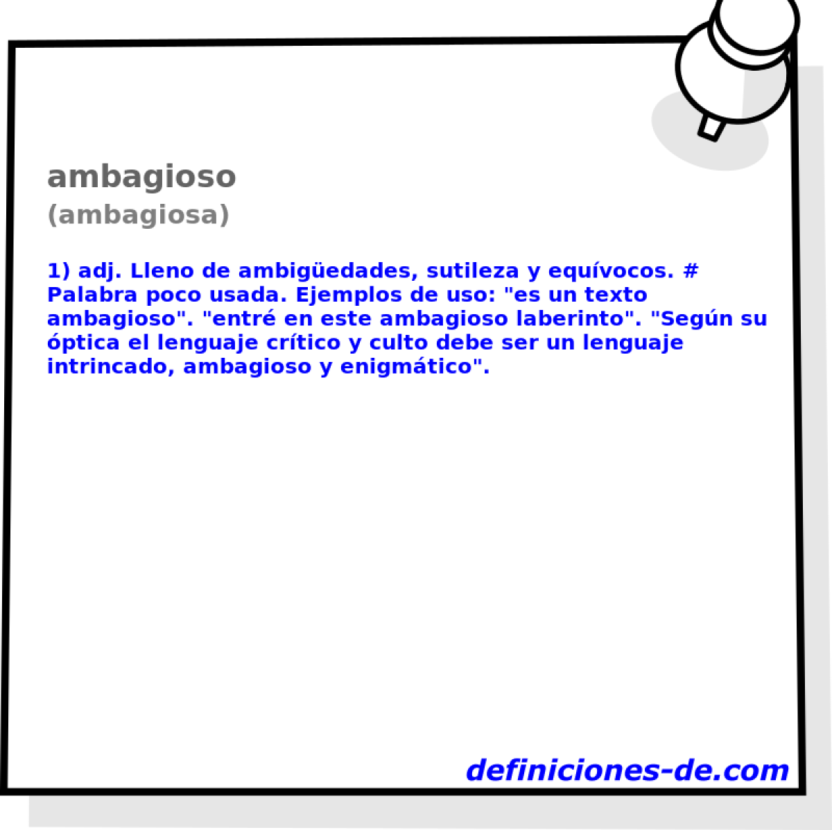 ambagioso (ambagiosa)