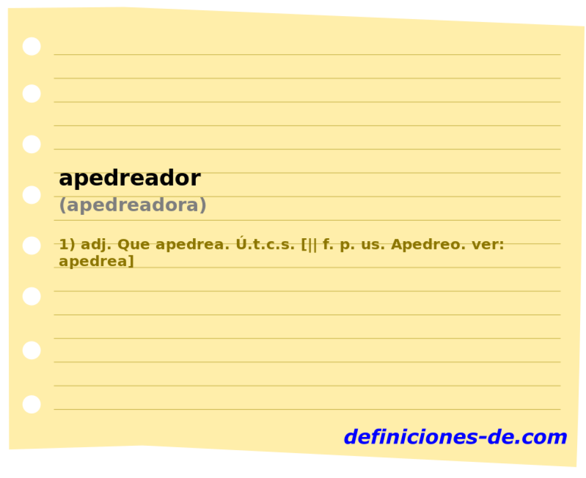 apedreador (apedreadora)