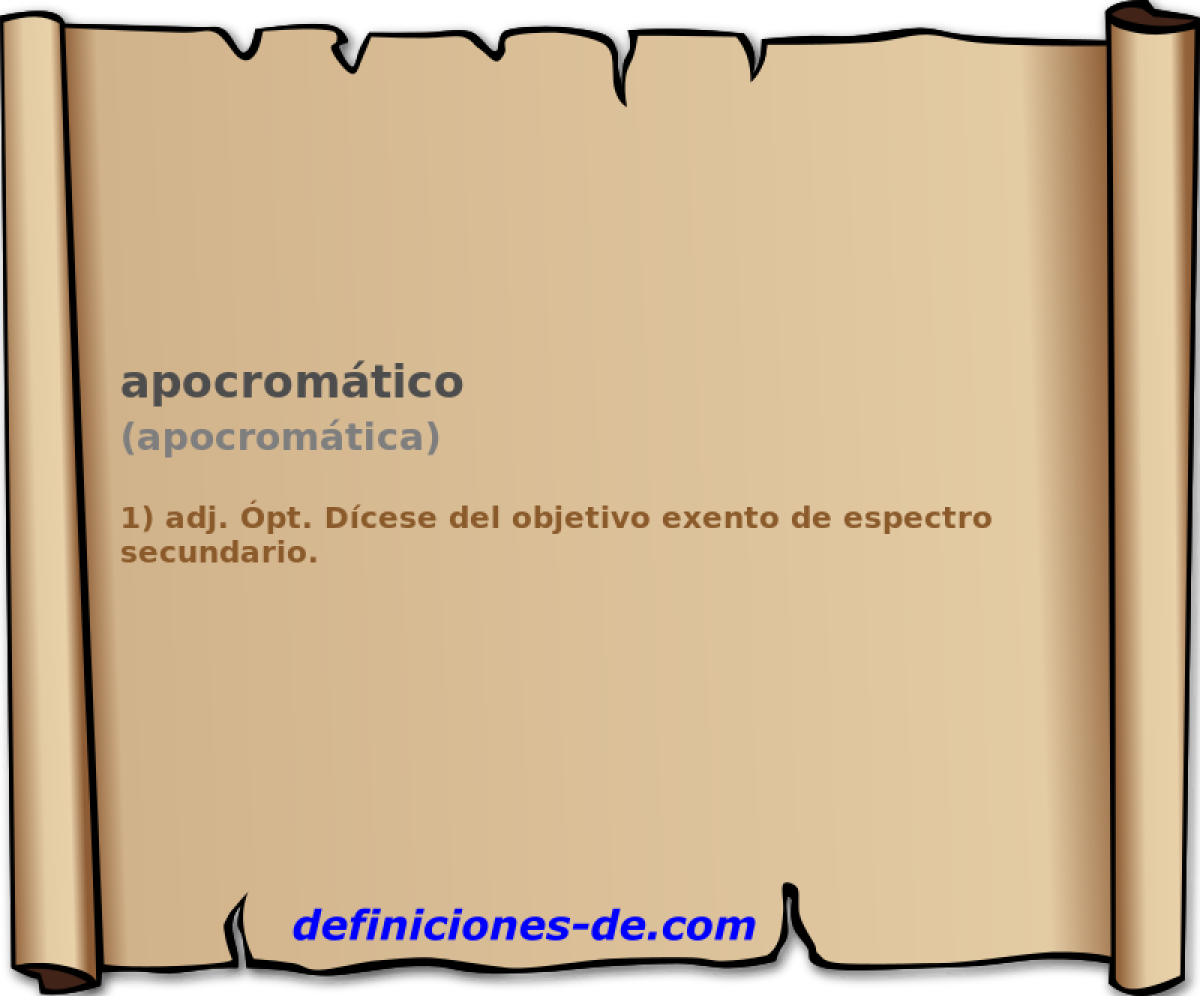 apocromtico (apocromtica)