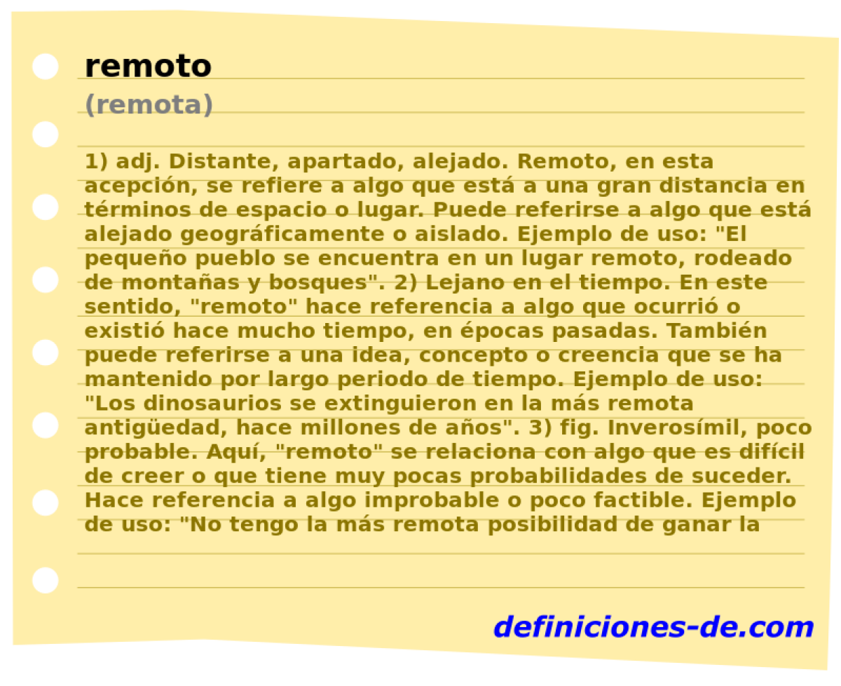 remoto (remota)