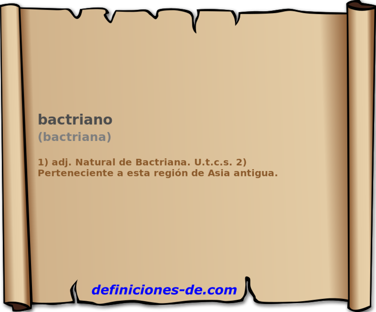 bactriano (bactriana)