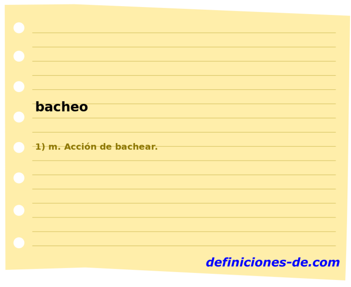 bacheo 