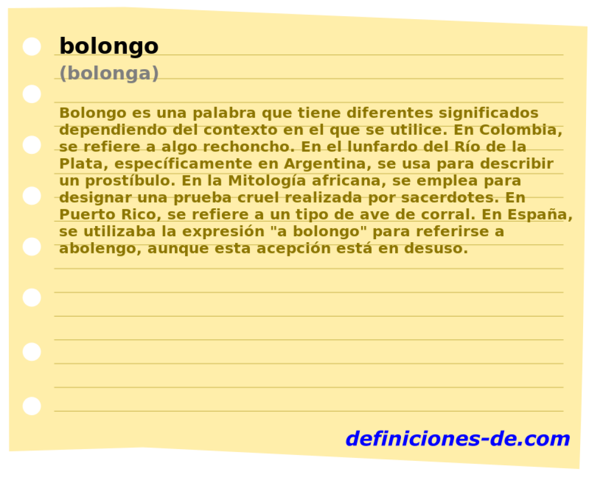 bolongo (bolonga)
