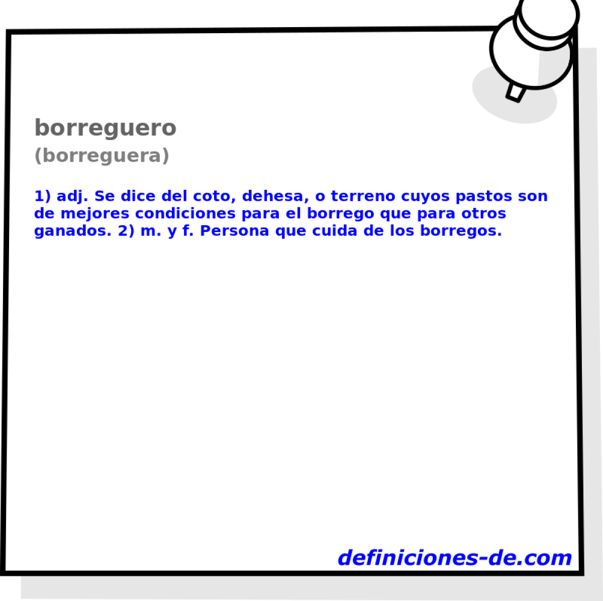 borreguero (borreguera)