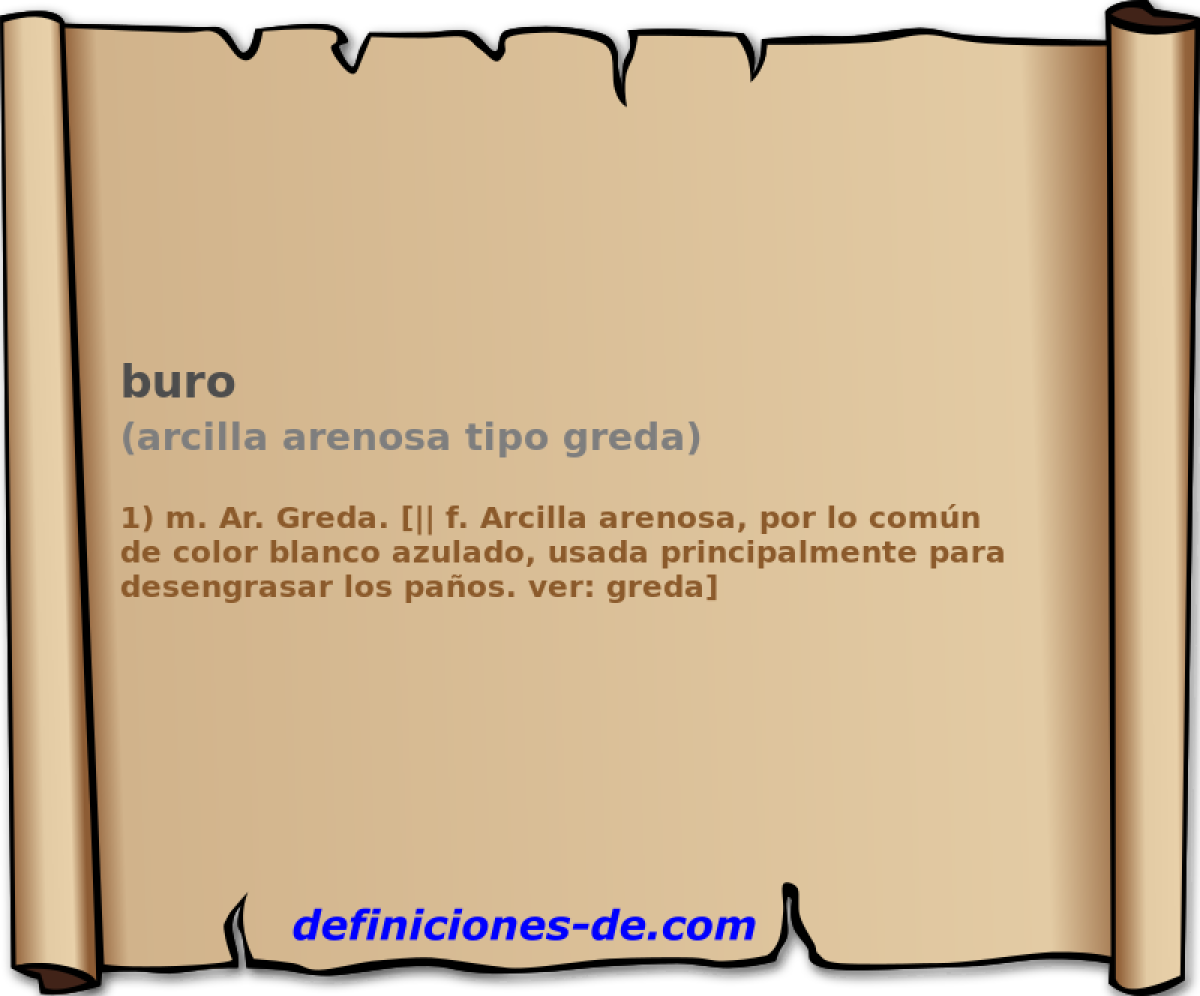 buro (arcilla arenosa tipo greda)
