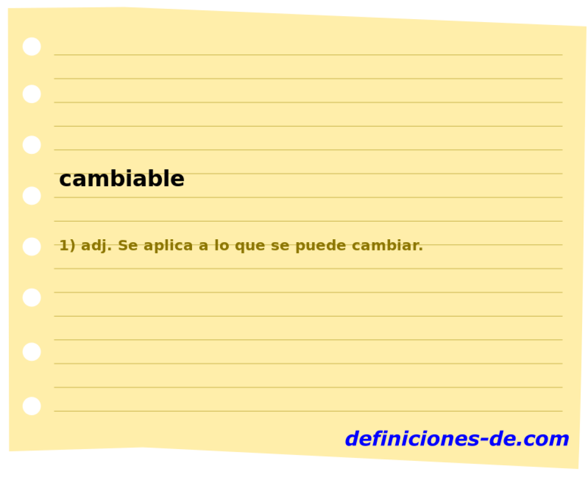 cambiable 