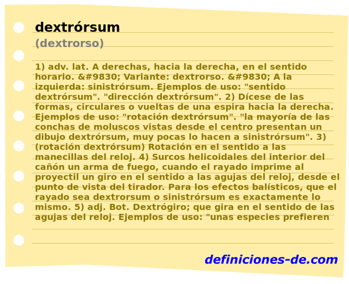 dextrrsum (dextrorso)