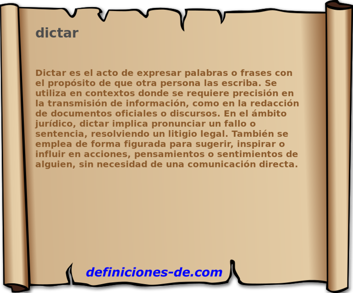 dictar 
