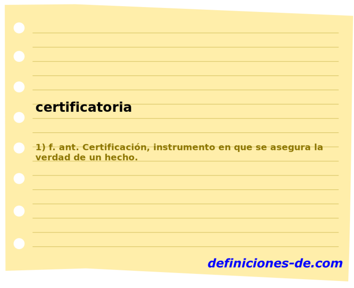 certificatoria 