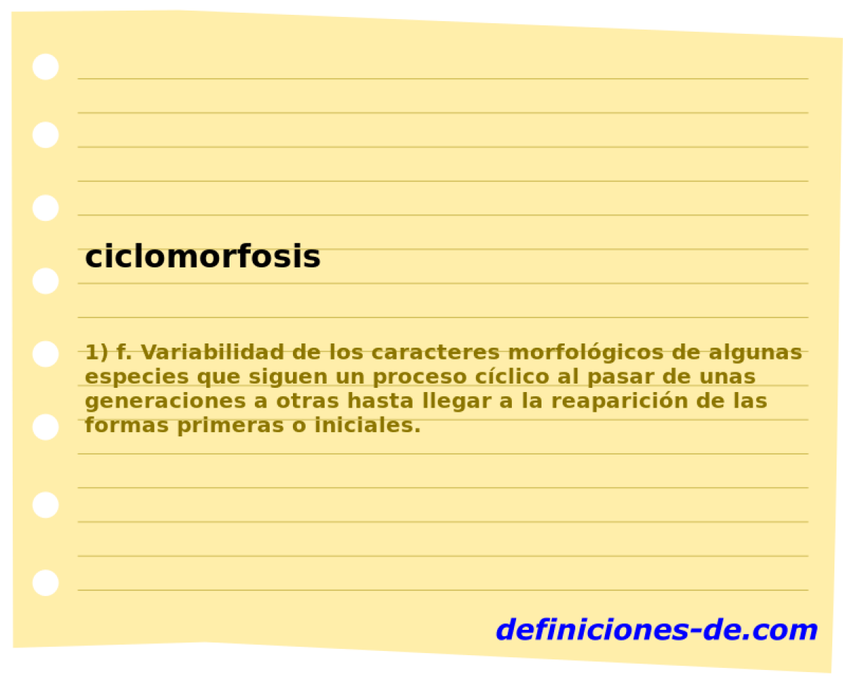 ciclomorfosis 