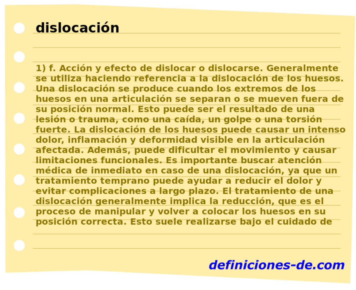dislocacin 