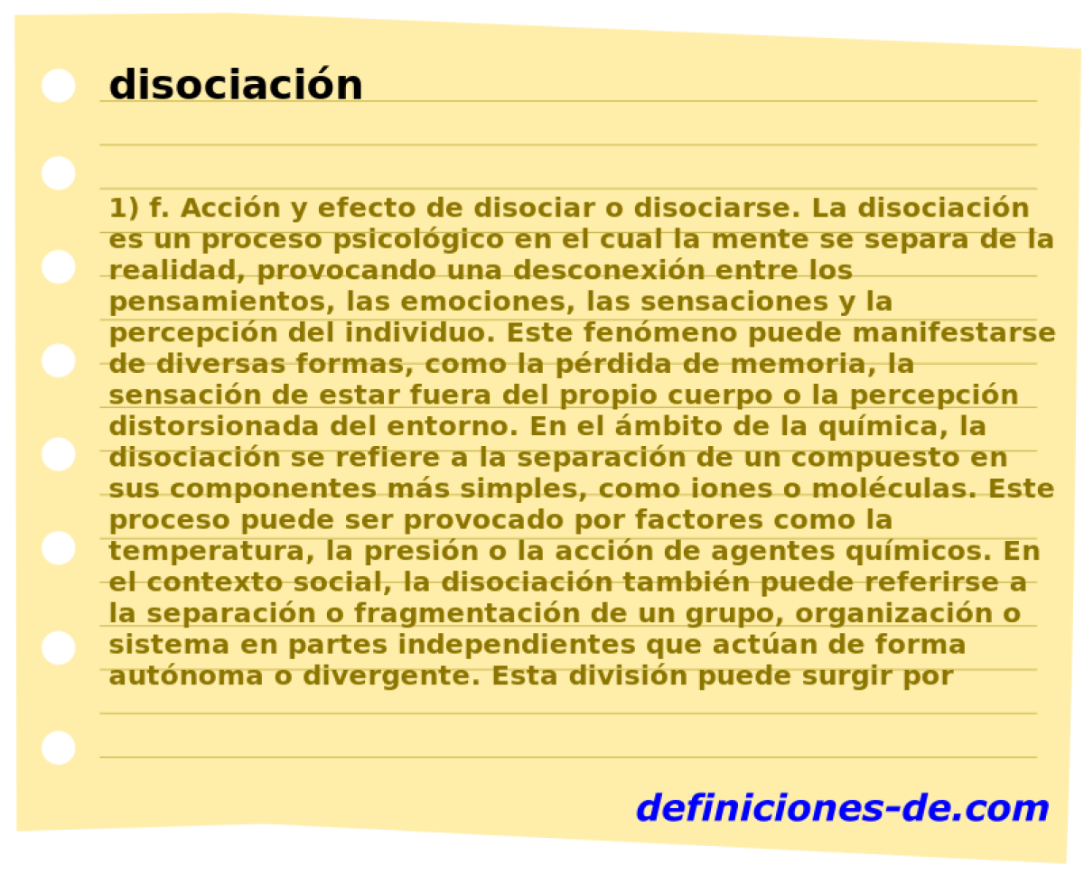 disociacin 