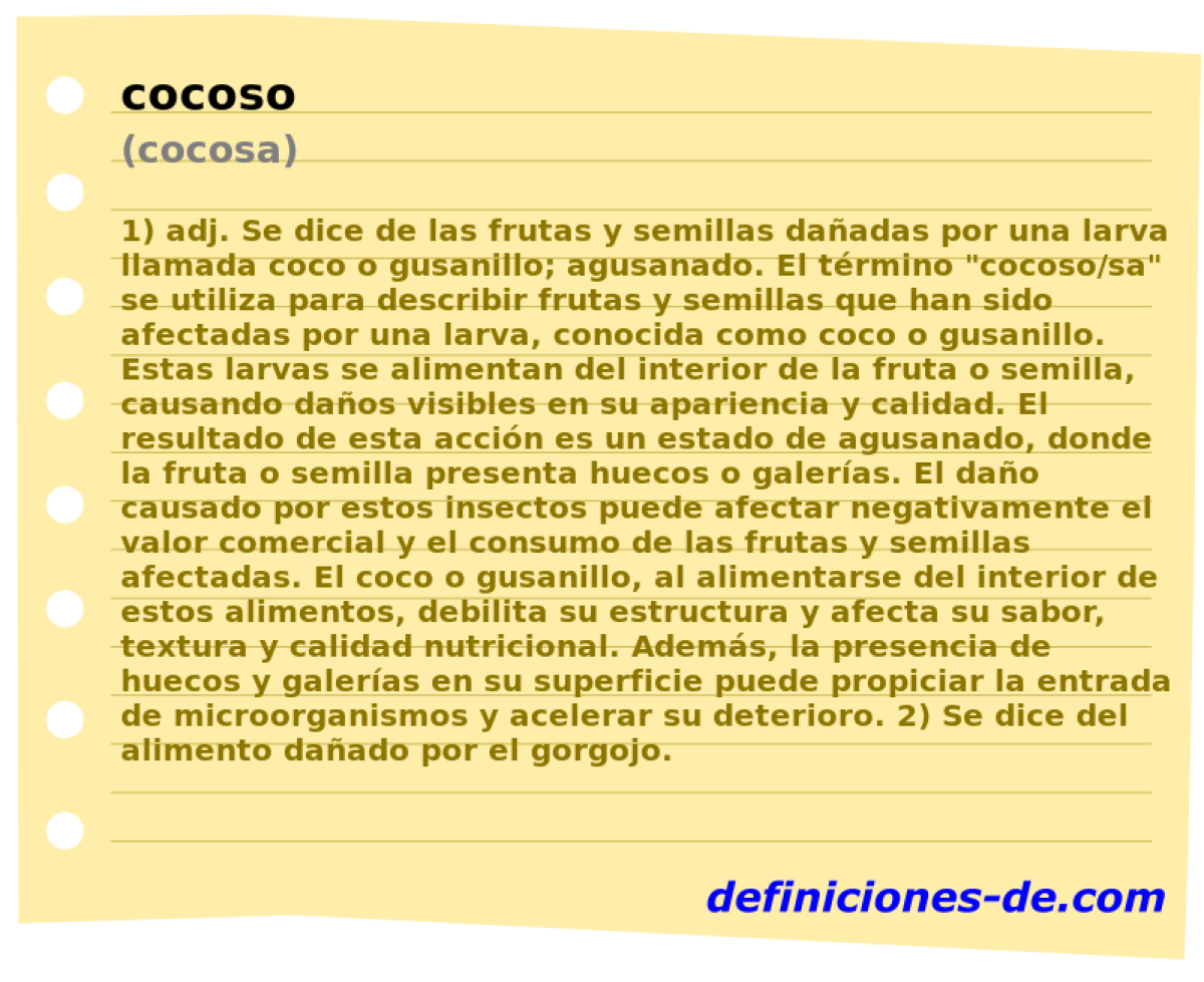 cocoso (cocosa)