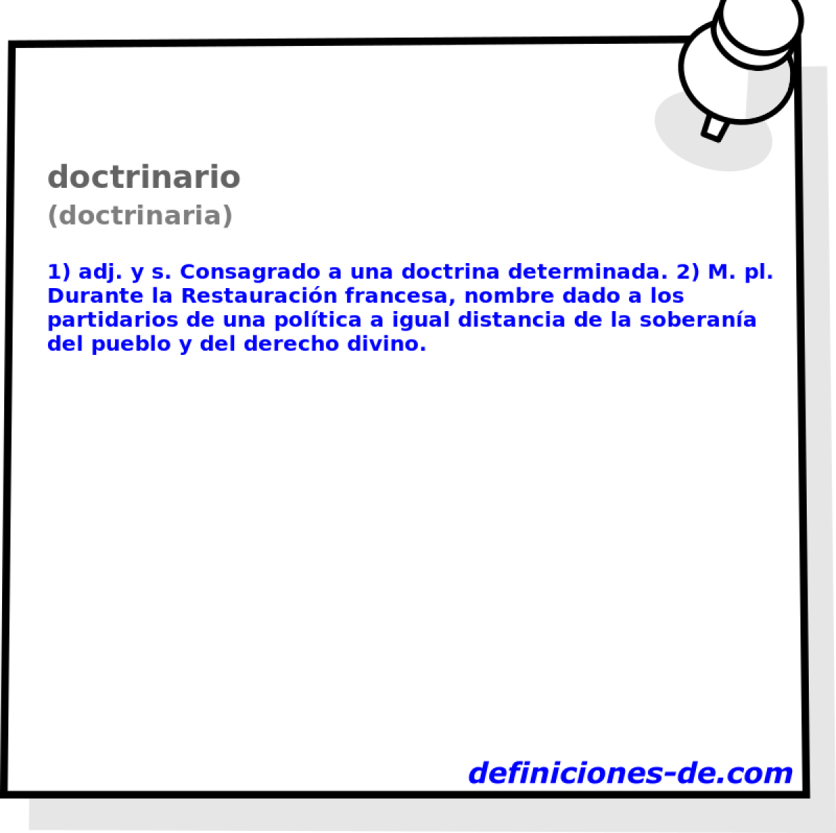 doctrinario (doctrinaria)