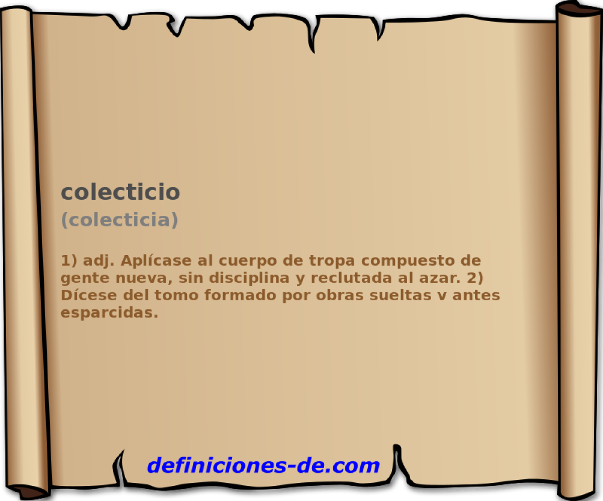 colecticio (colecticia)