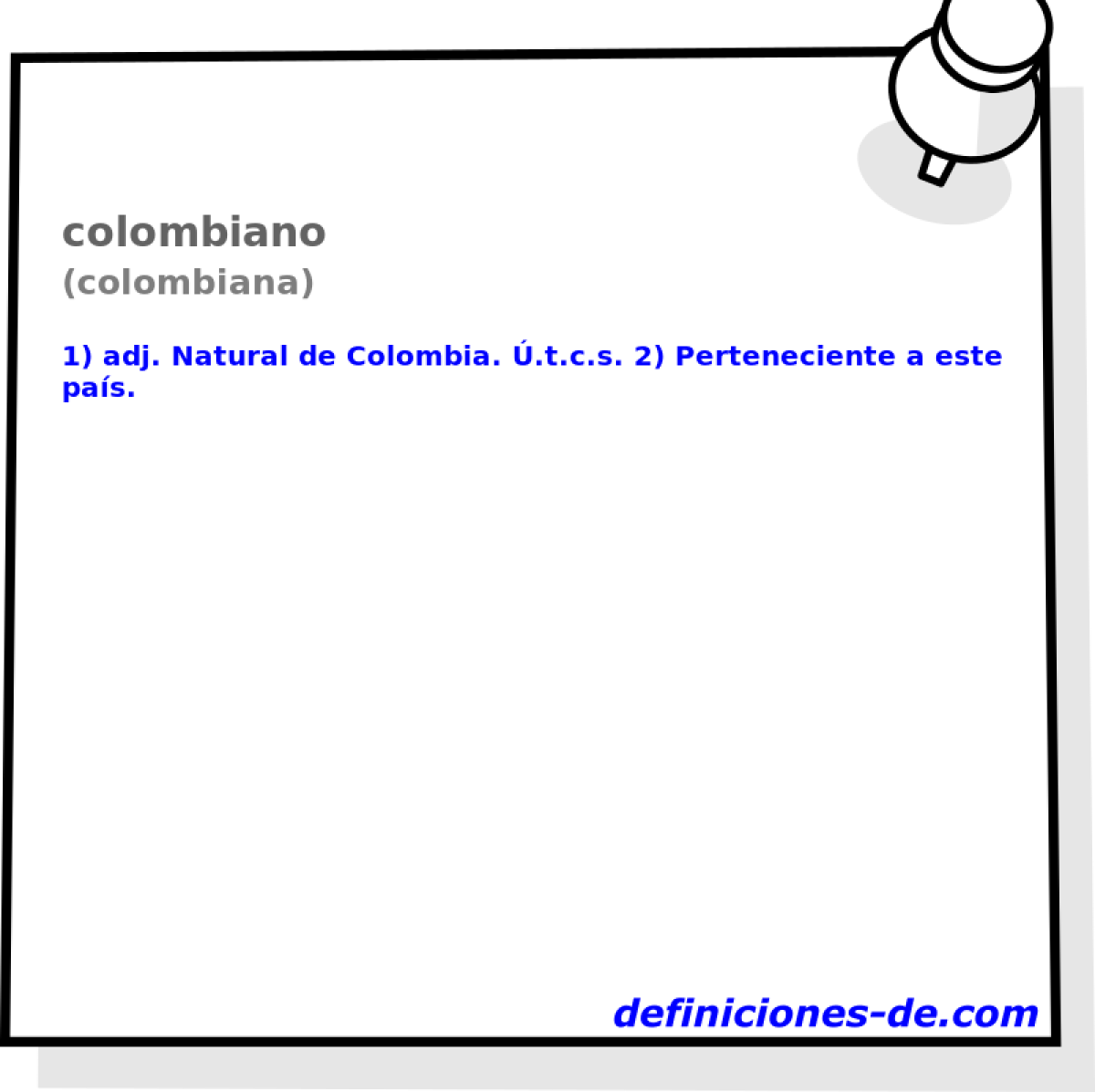 colombiano (colombiana)