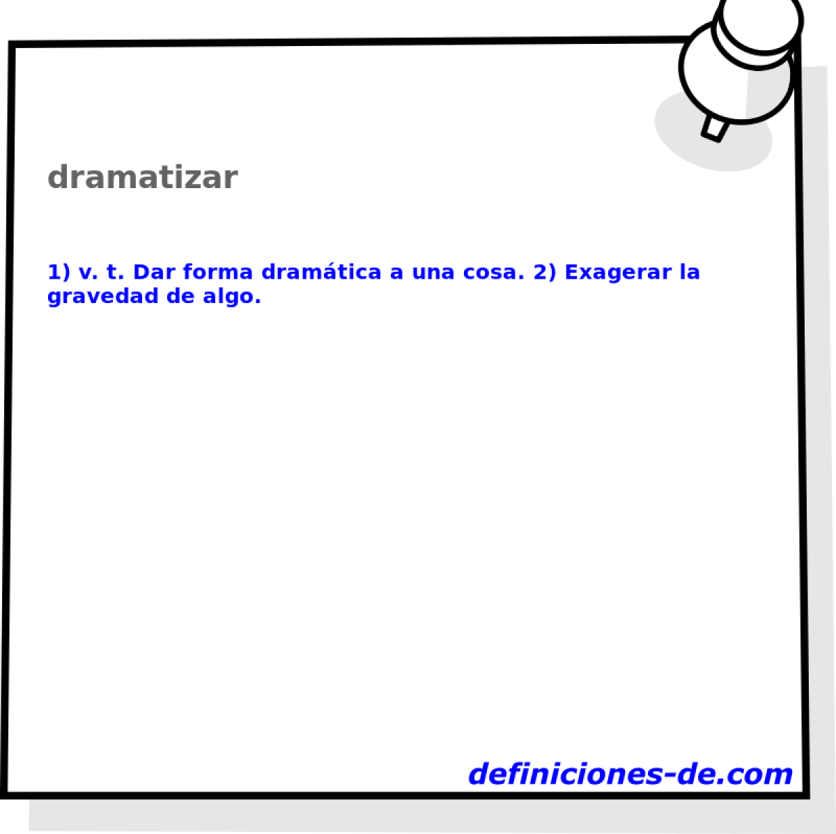 dramatizar 
