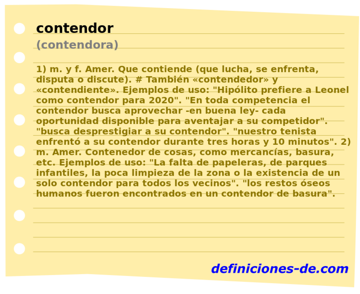 contendor (contendora)