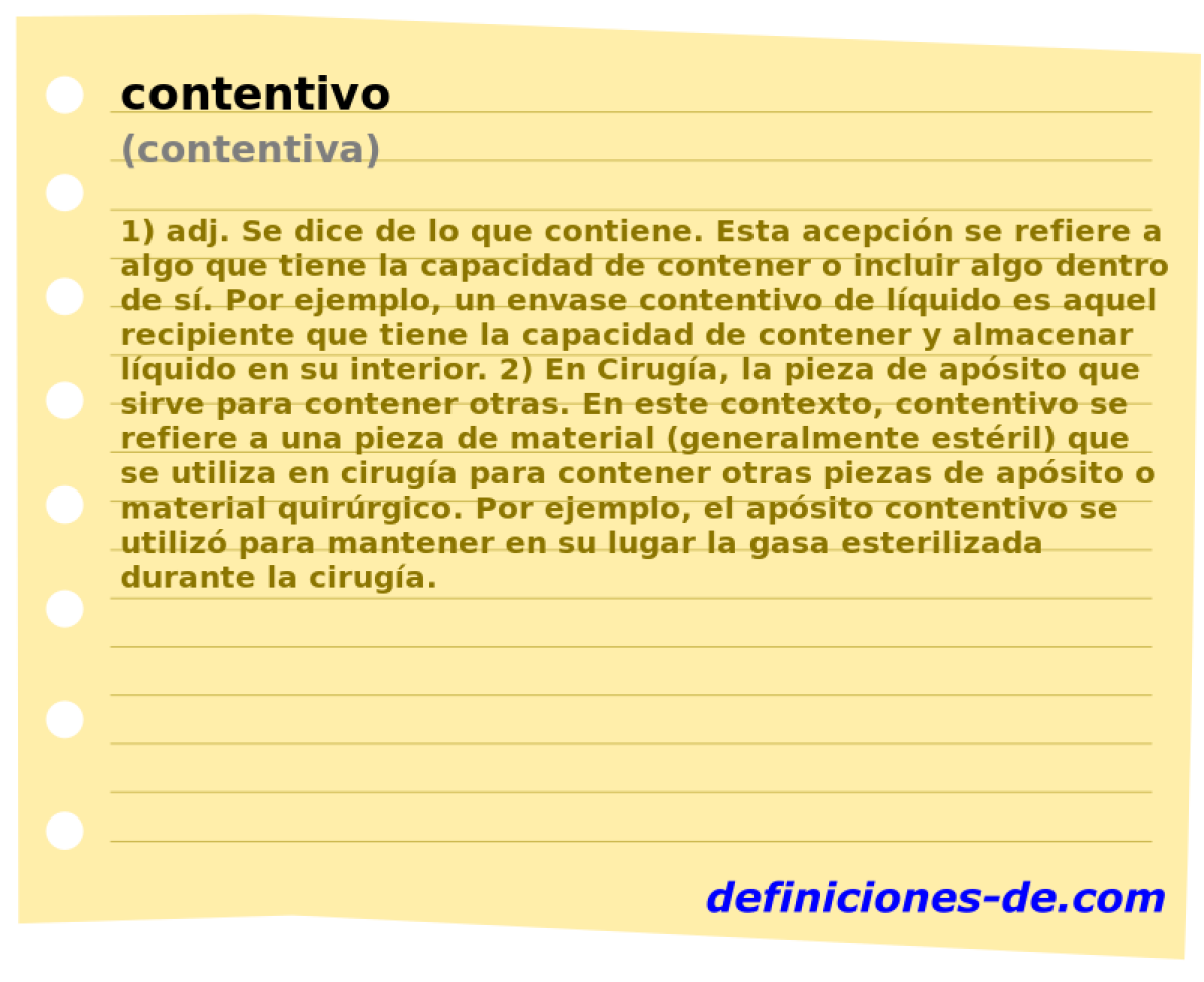 contentivo (contentiva)