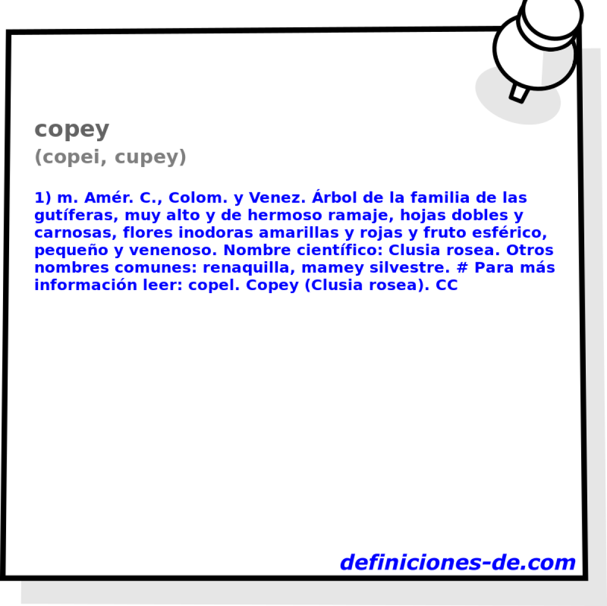copey (copei, cupey)