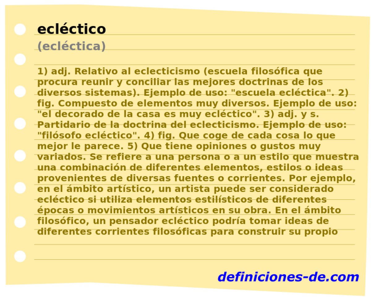 eclctico (eclctica)