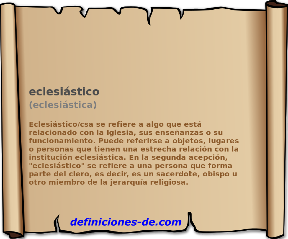 eclesistico (eclesistica)