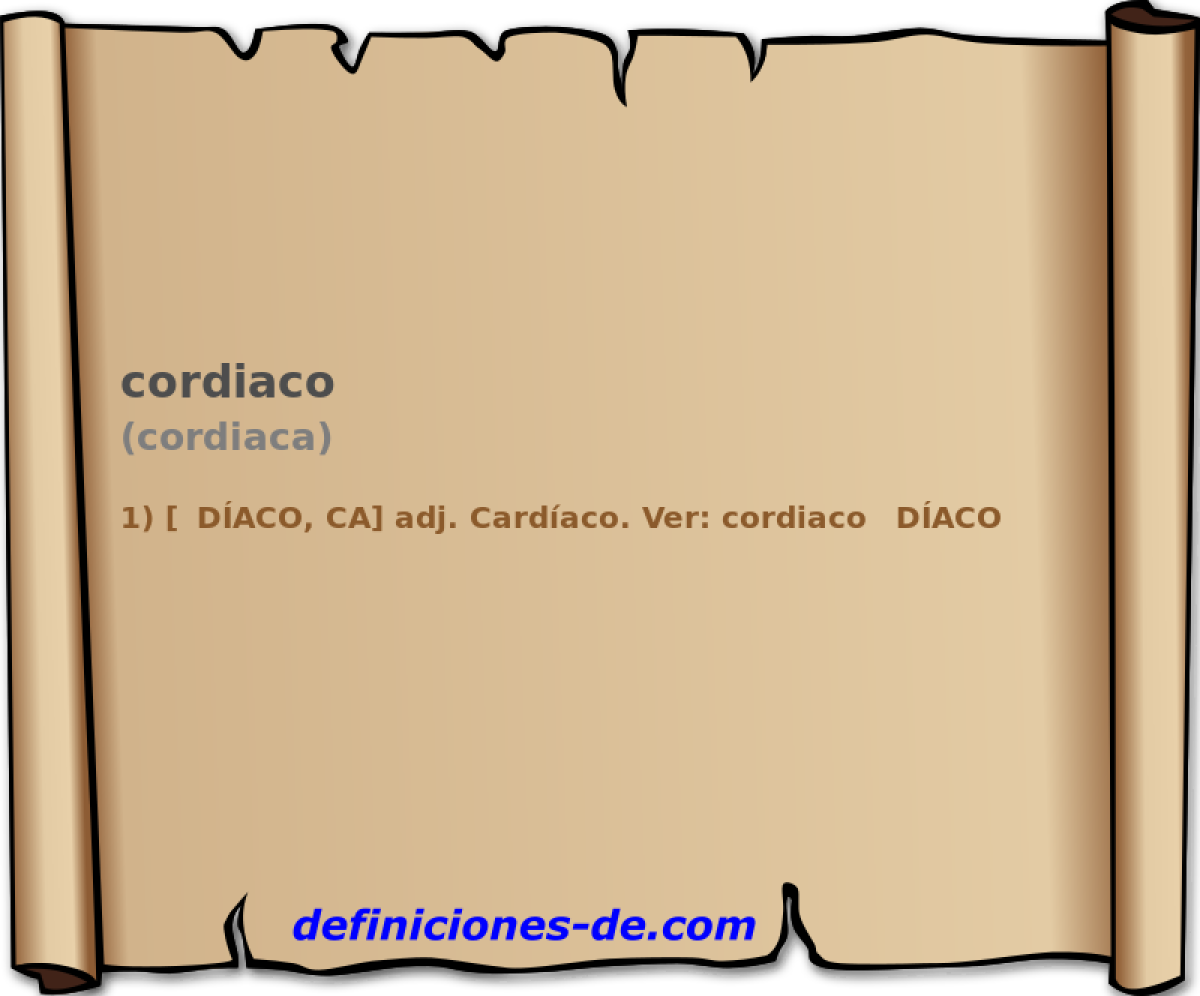 cordiaco (cordiaca)