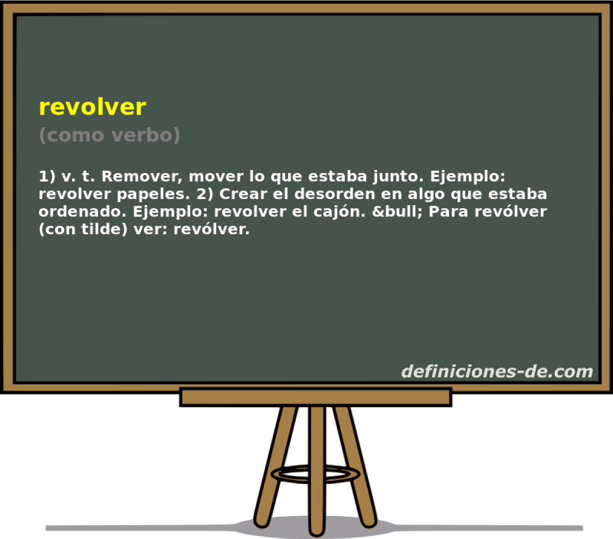 revolver (como verbo)