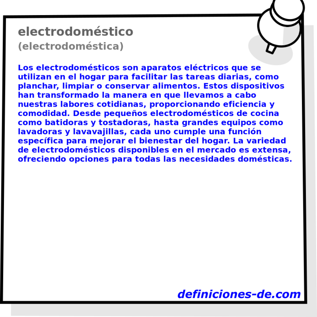 electrodomstico (electrodomstica)