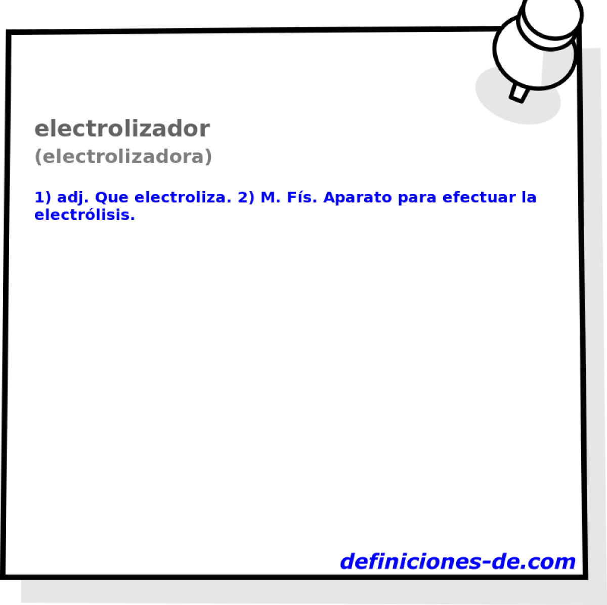 electrolizador (electrolizadora)