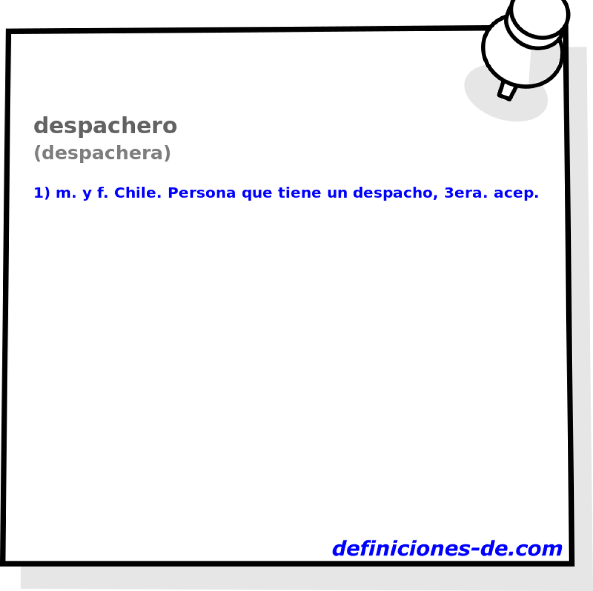 despachero (despachera)
