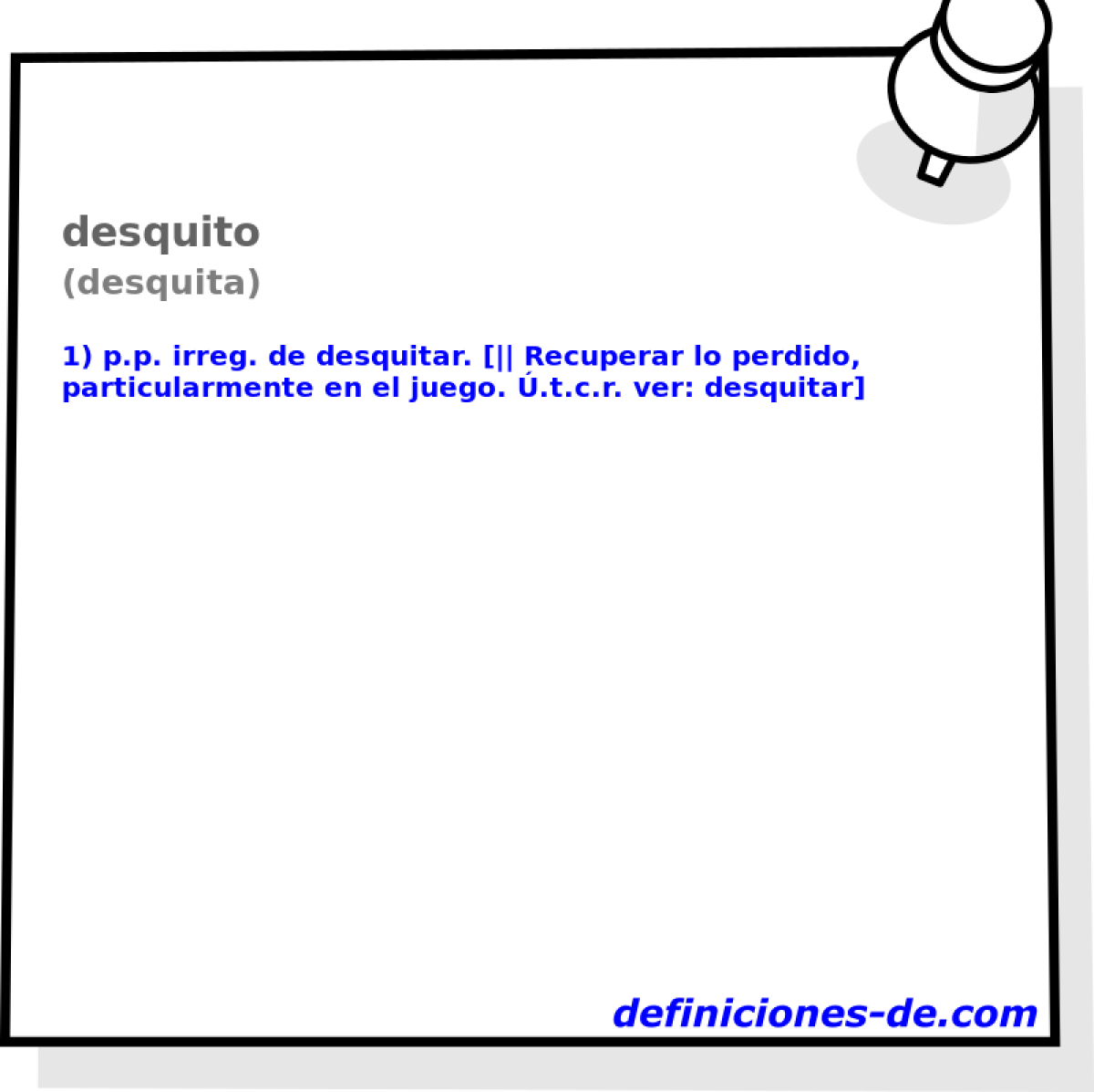 desquito (desquita)