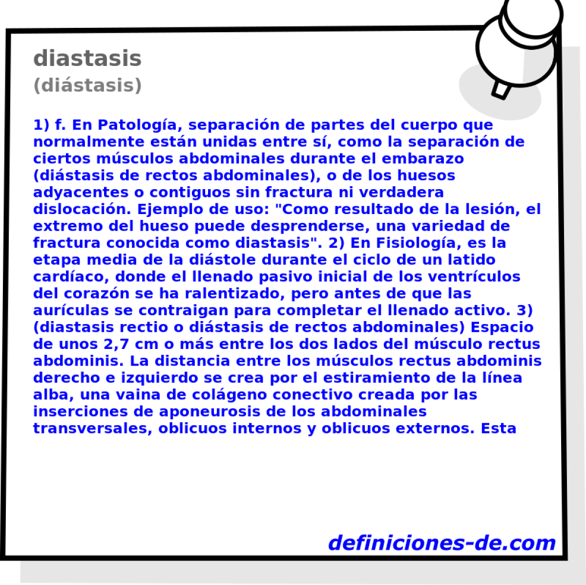 diastasis (distasis)
