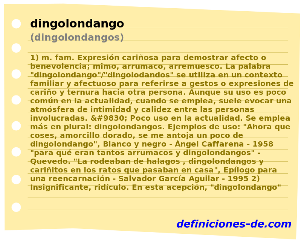 dingolondango (dingolondangos)