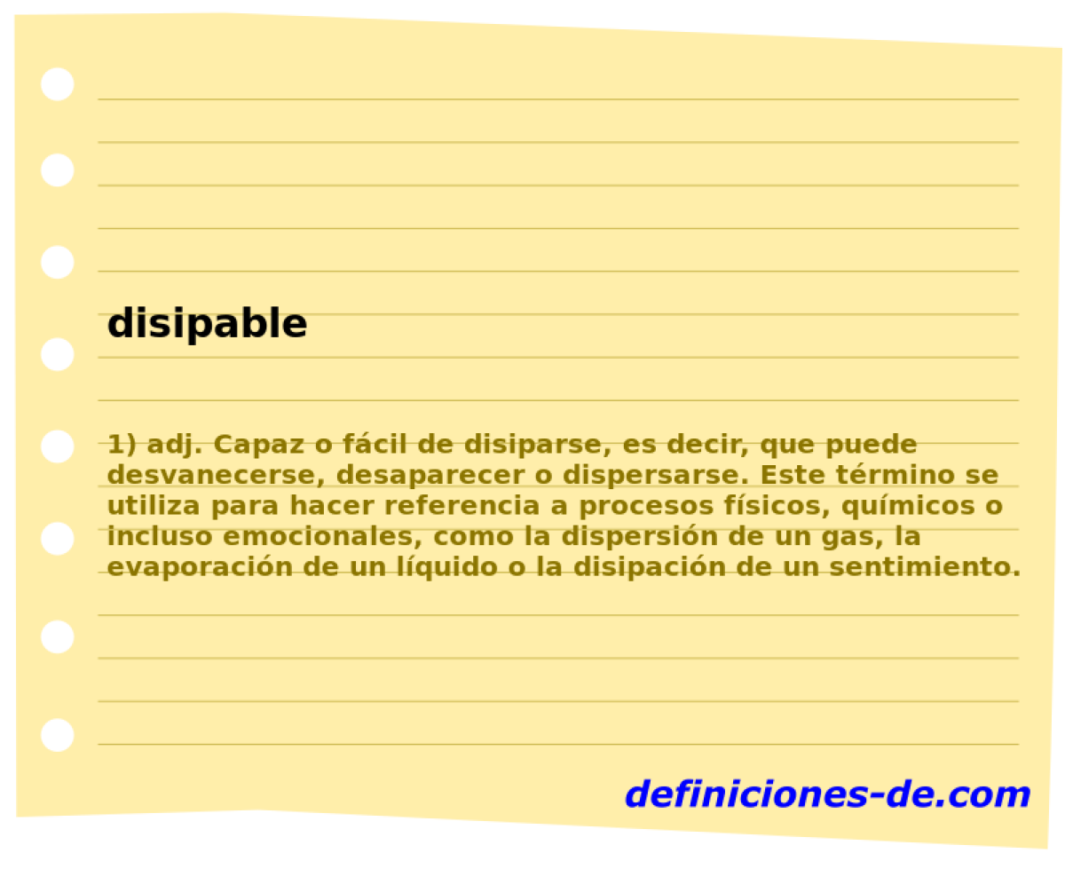 disipable 