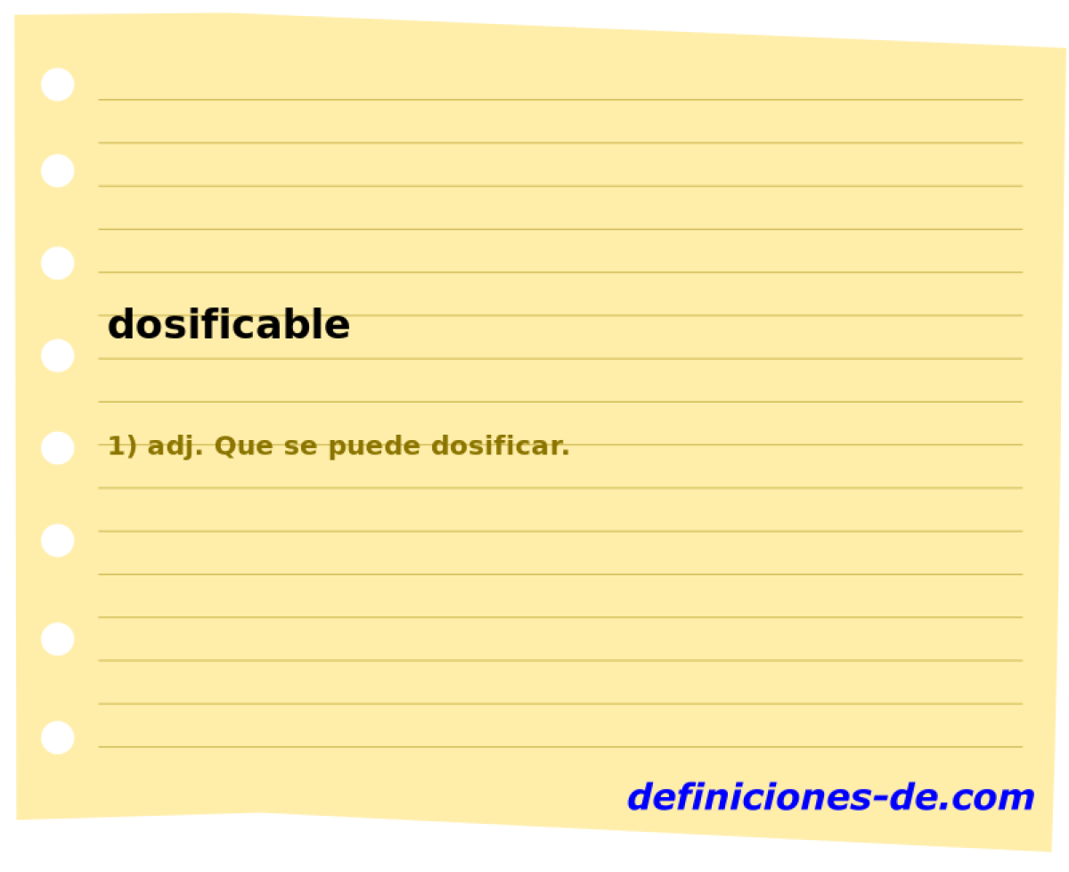 dosificable 