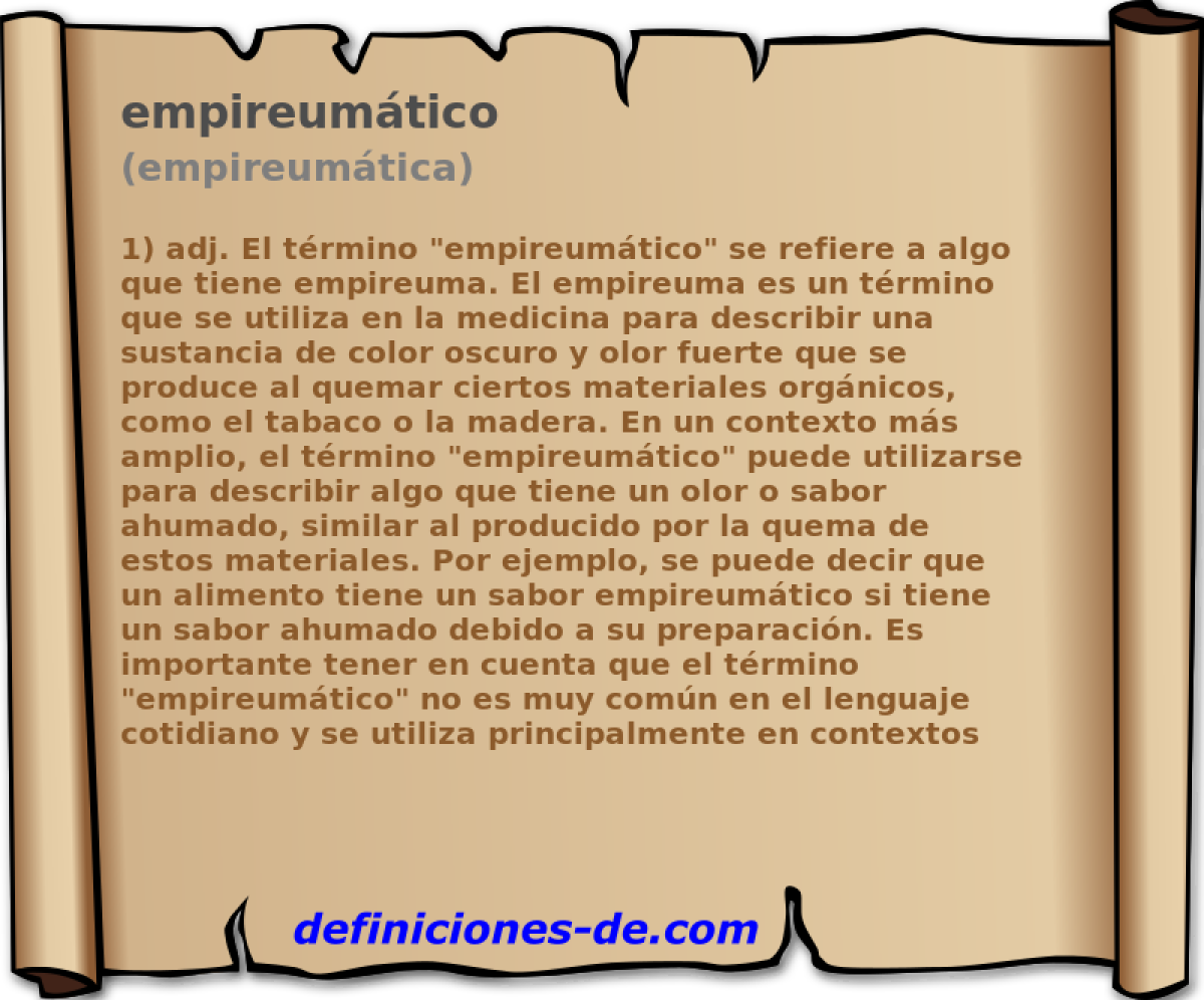 empireumtico (empireumtica)