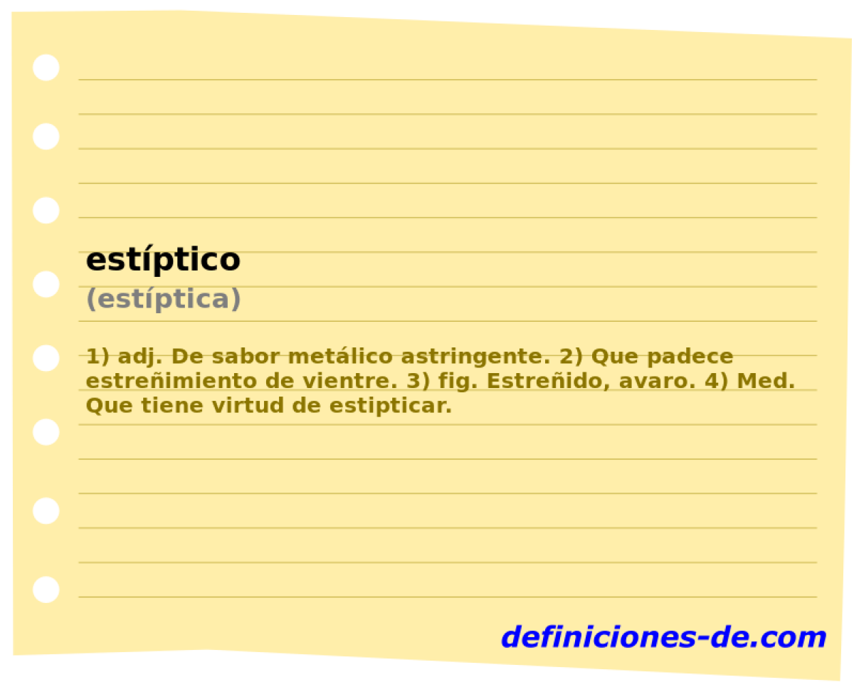 estptico (estptica)