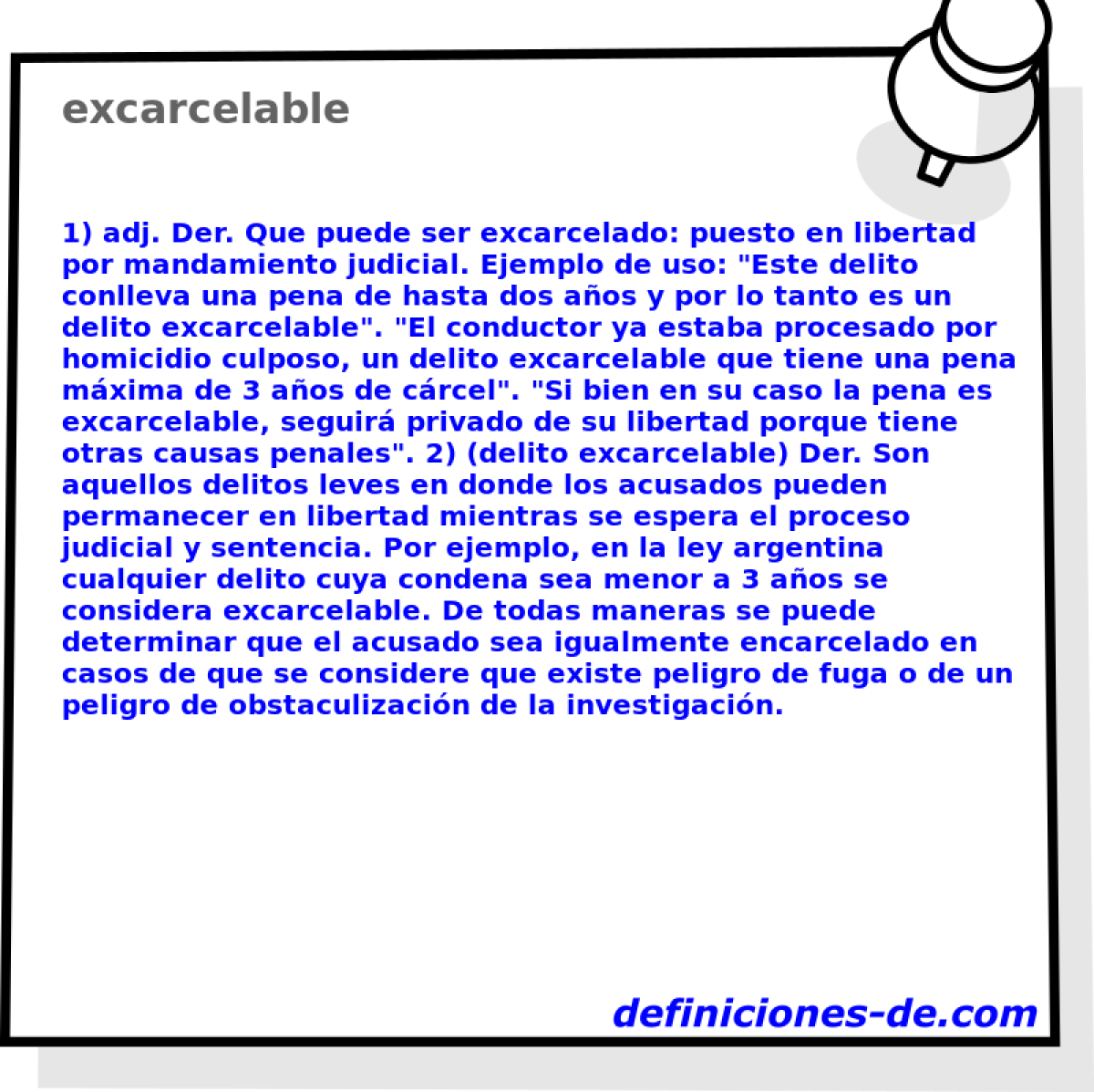 excarcelable 