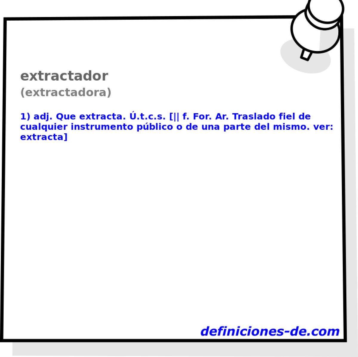 extractador (extractadora)